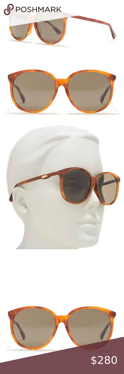 gucci 57mm round sunglasses|gucci oversized round sunglasses.